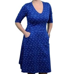 ⚛️ Amino Acids Fit & Flare Dress, Size 8